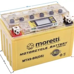 Wyjątkowa oferta Akumulator Moretti AGM (I-Gel) MTX9-BS ze wskaźnikiem